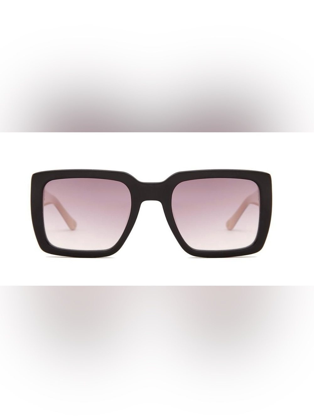 Women's Black Frame Sunglasses with Pink Gradient Lenses